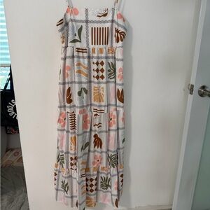 Colorful Geometric Pattern Maxi Dress